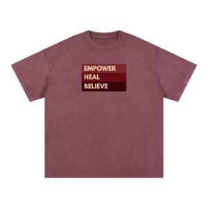 "Front view of a plain crimson red short-sleeve t-shirt with a crew neck, laid flat on a neutral background."